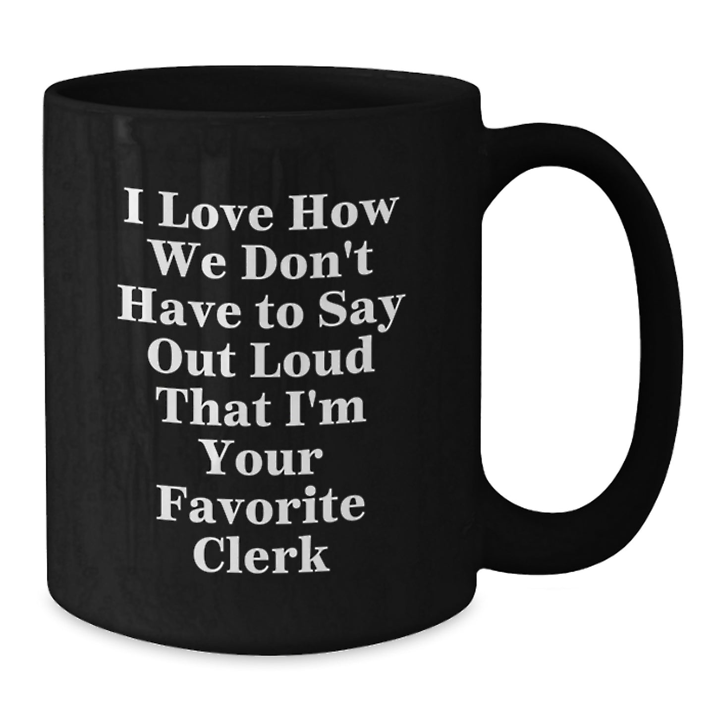 Funny Clerk Gifts from Friends for Men Women Coworkers Black Coffee Mugs Christmas Unique - Additional