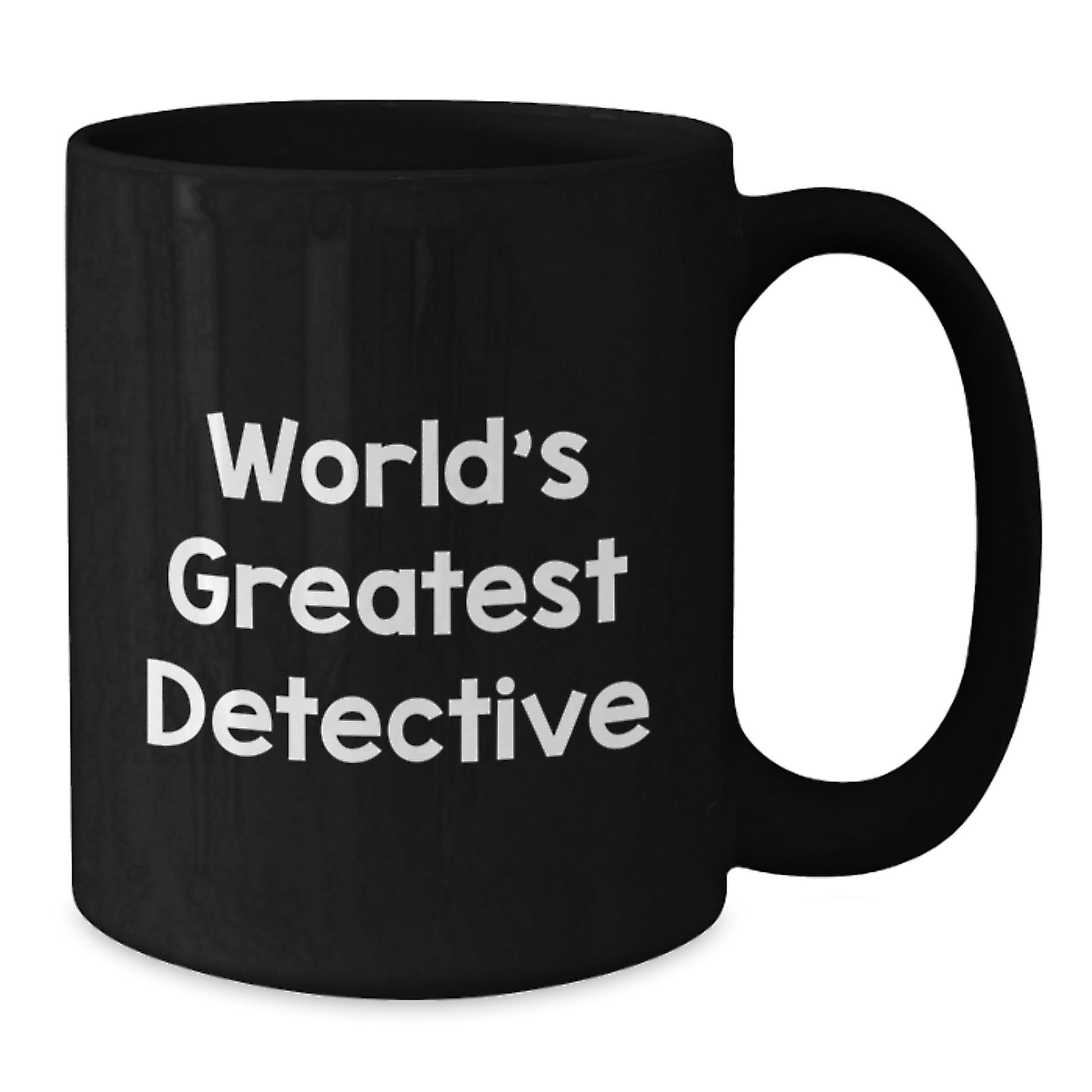 Funny World's Greatest Detective Gifts for Men, Black Coffee Mug, Valentine's Unique Ideas from Friends - Additional