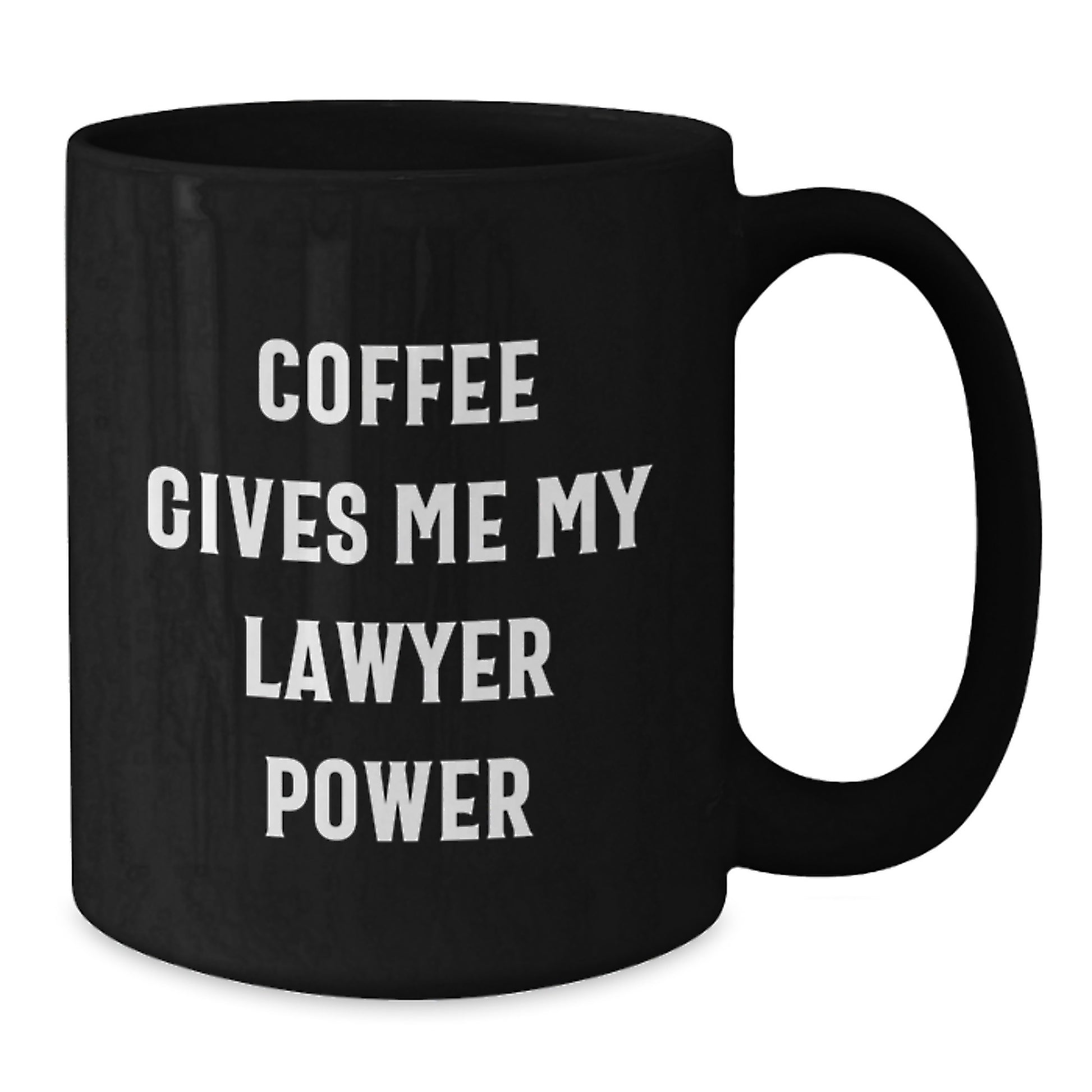 Funny Lawyer Gifts from Friends, Christmas Unique Lawyer Mugs with Coffee Gives Me My Lawyer Power, Black Coffee Mug for Lawyer Men - Additional