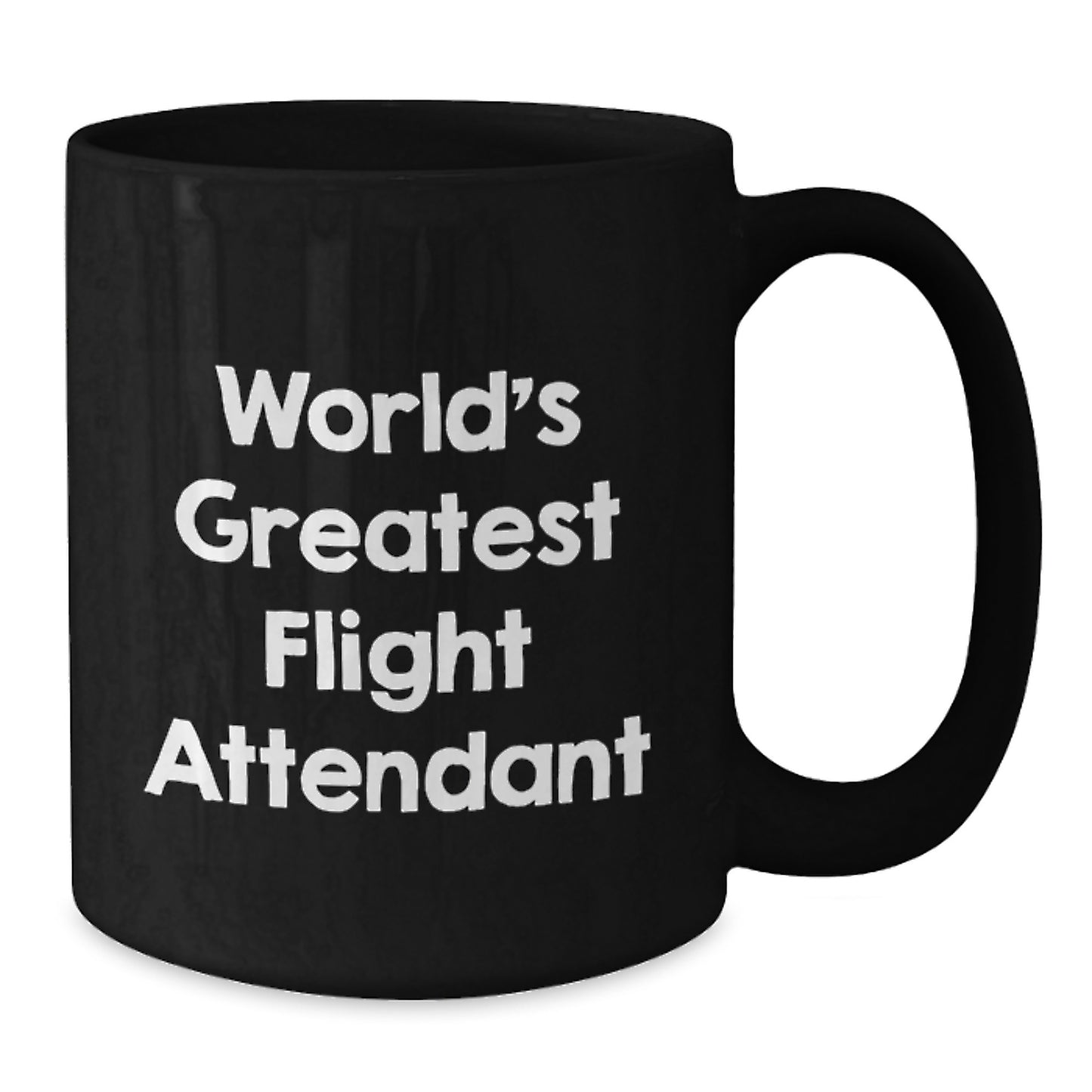 Funny World's Greatest Flight Attendant Birthday Unique Gifts from Friends for Flight Attendant Black Coffee Mug - Additional