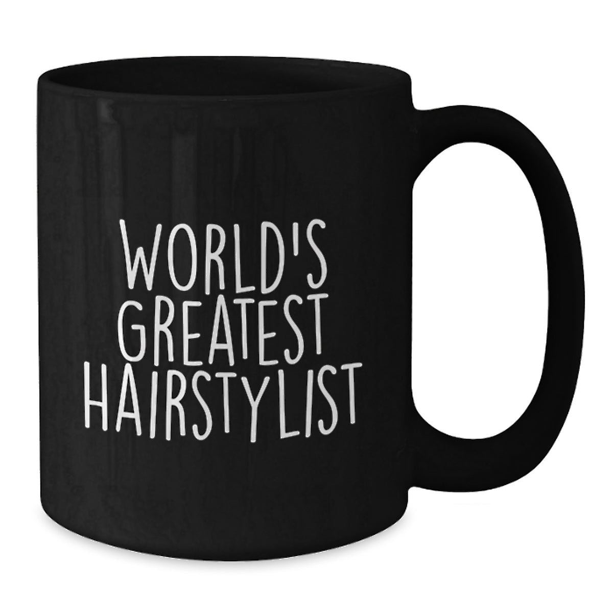 Funny Gifts from Friends to the World's Greatest Hairstylist Black Coffee Mug Birthday Unique - Additional