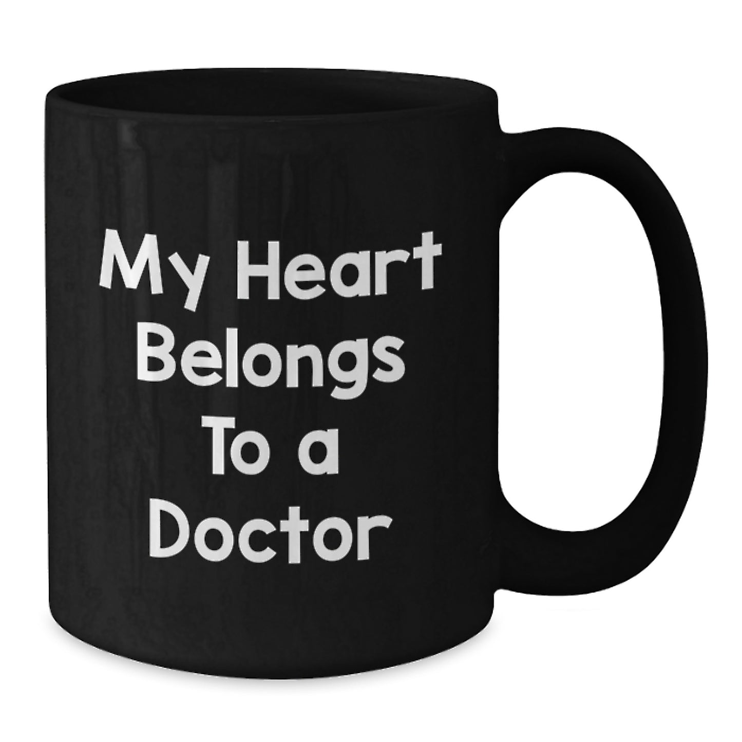 Funny Doctor Gifts for Men from Family, Black Coffee Mug My Heart Belongs To A Doctor Doctor Graduation Unique Gifts - Additional