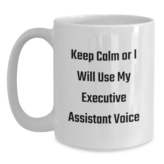 Funny Executive Assistant White Coffee Mugs Gifts from Family for Men Women Friends Coworkers Christmas Unique Presents - Main