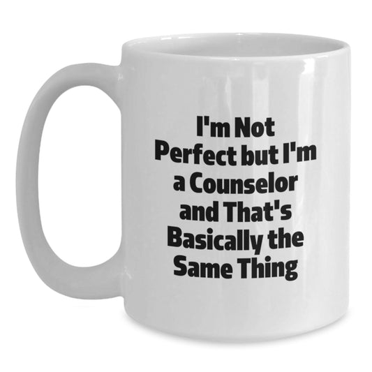 Funny Counselor Christmas Unique Gifts from Friends to Counselors White Coffee Mugs 11oz or 15oz - Main