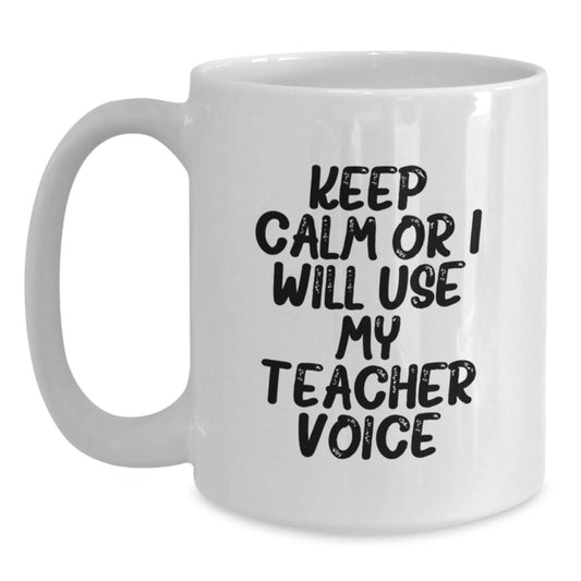 Funny Teacher White Coffee Mugs Gifts from Men to Women for Christmas Unique Presents - Main