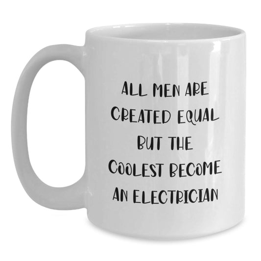 Funny Electrician White Coffee Mug Gifts for Men from Women Valentine's Unique - Main