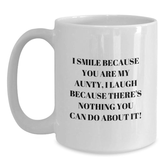 Funny Aunty White Coffee Mugs Gifts from Men Women Friends Family - Christmas Unique Aunty Gifts Ideas - Main