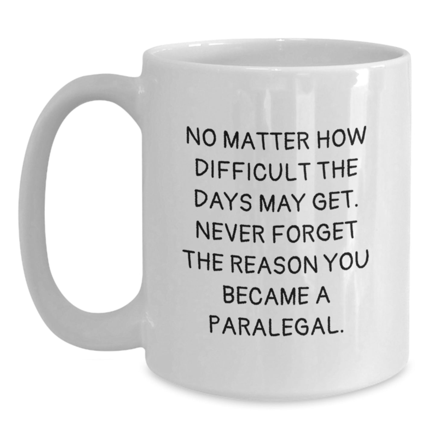 Funny Paralegal Gifts for Him or Her, White Coffee Mug, Never Forget the Reason You Became a Paralegal Gifts from Friends, Coworkers or Family - Main