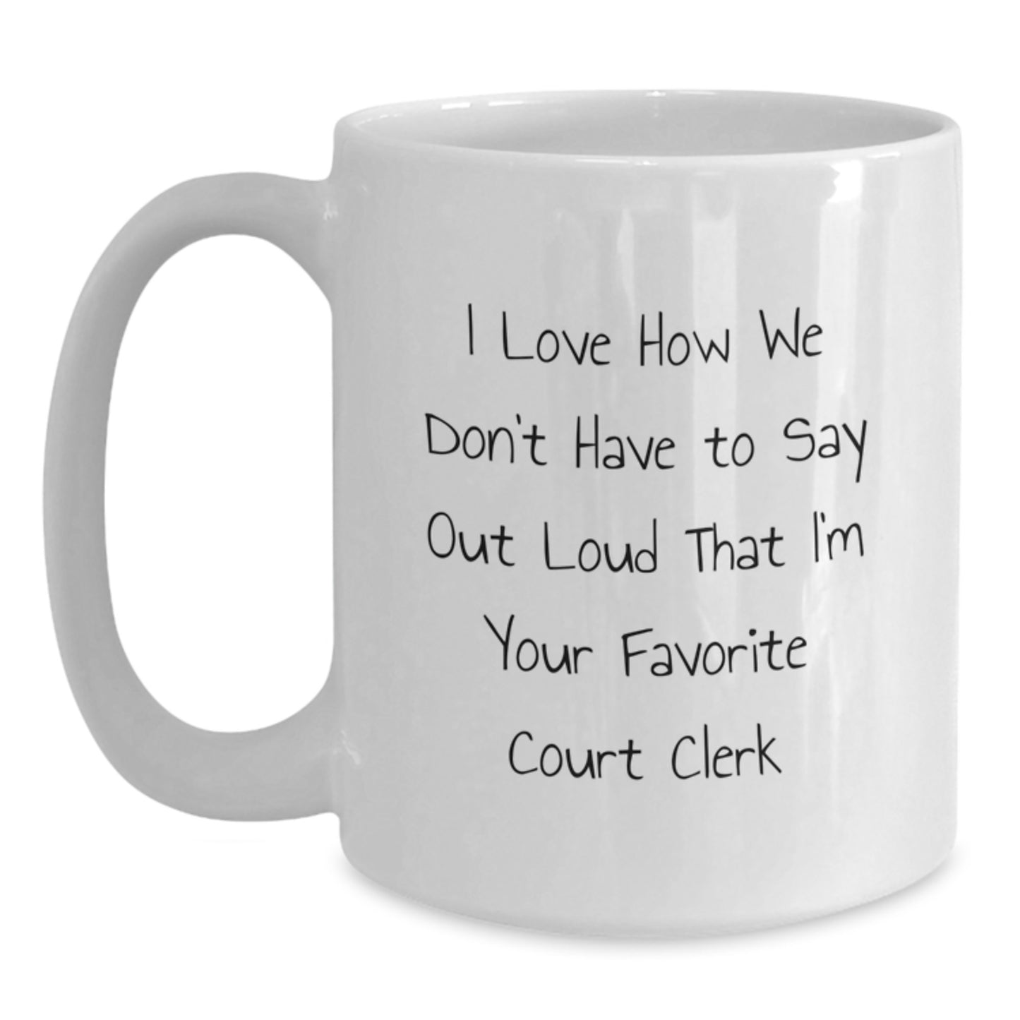 Funny Court Clerk Gifts, White Coffee Mugs, Christmas Unique Presents for Favorite Court Clerks Gifts from Friends - Main