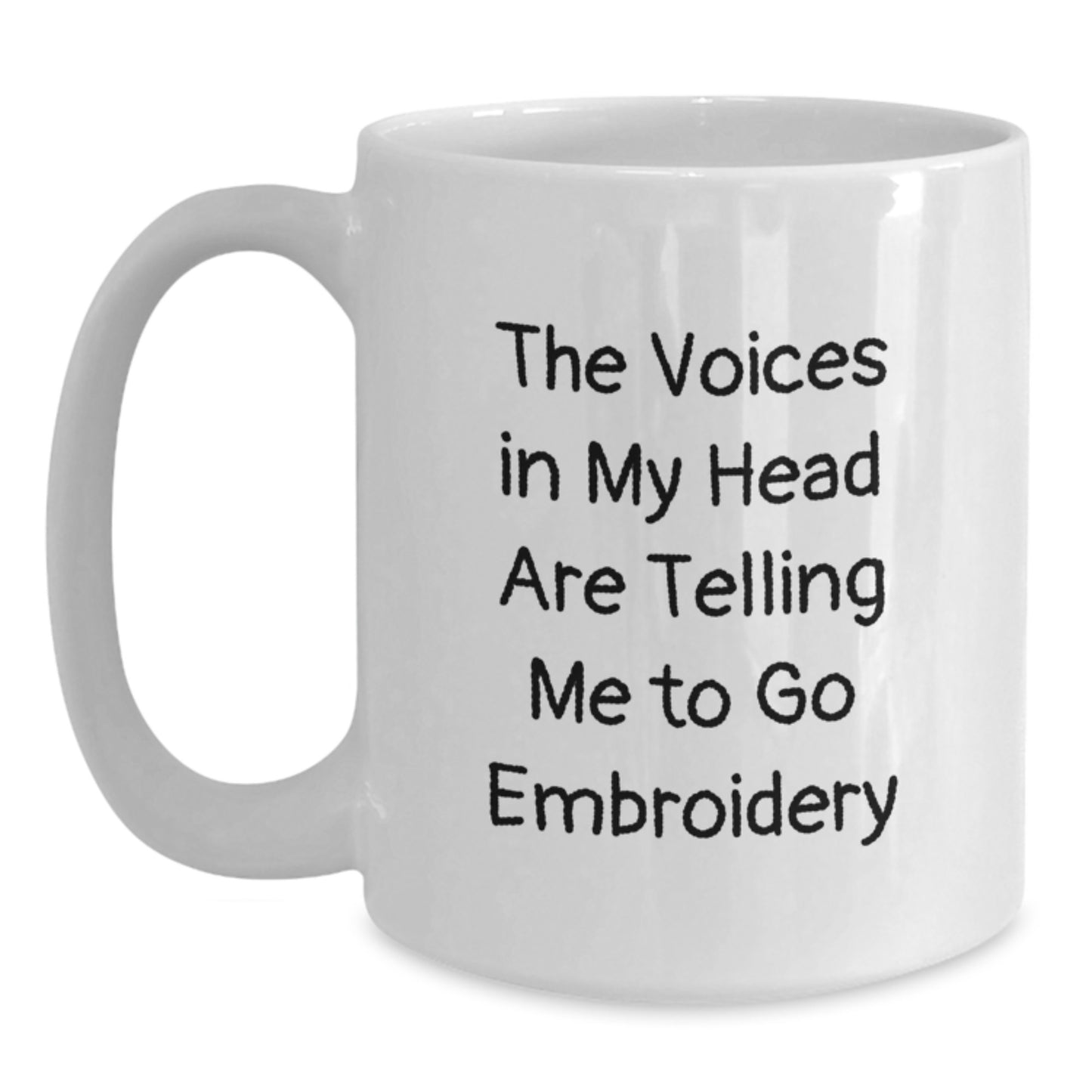 Funny Embroidery Gifts for Embroidery Enthusiasts, Gifts from Friends, Family, Coworkers, Graduation Unique Embroidery White Coffee Mugs - Main
