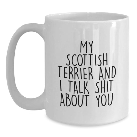 Funny Scottish Terrier Dog White Coffee Mug Gifts from Family for Graduation Unique - Main