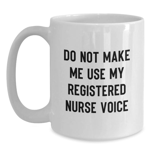 Funny Registered Nurse White Coffee Mug Gifts for Graduation, Gifts from Family Friends Coworkers - Main