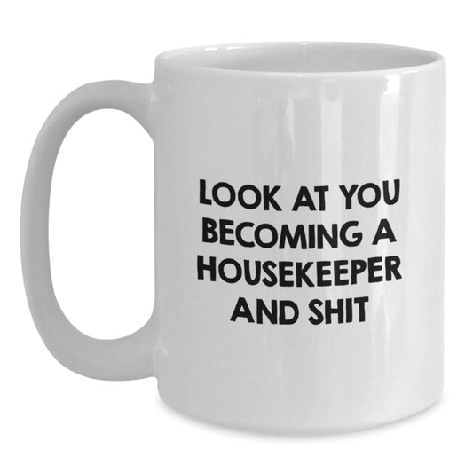 Funny Housekeeper Gifts from Men Women Friends Family - White Coffee Mug for Housekeeper Lover - Valentine's Unique Gifts - Main