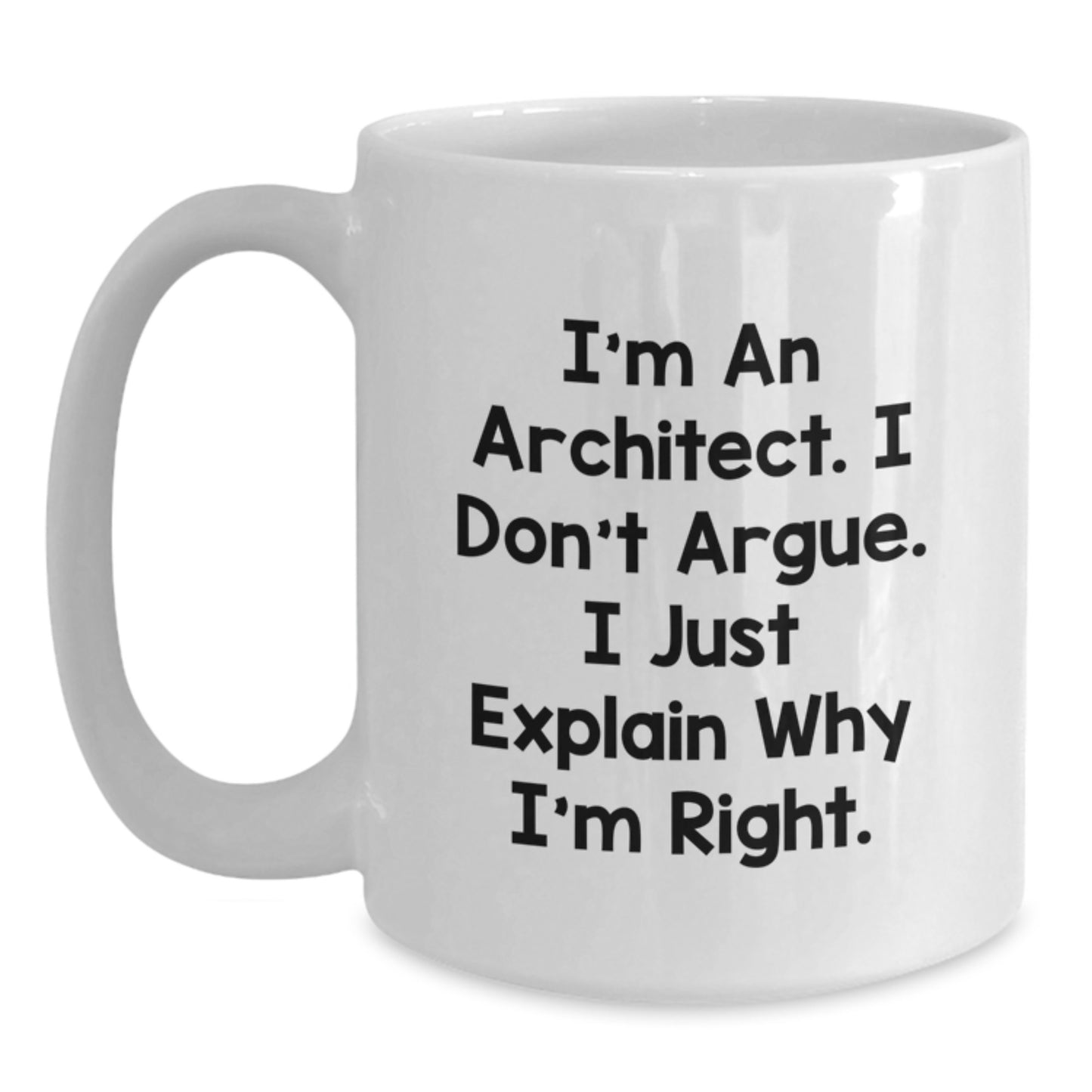 Graduation Unique Gifts for Architect, Funny White Coffee Mug from Friends - Main