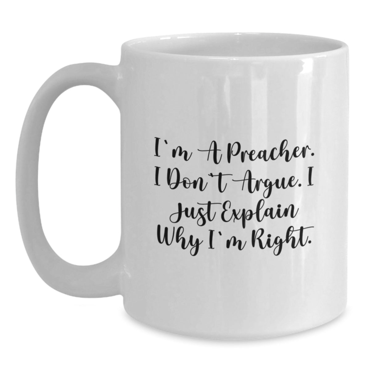 Christmas Gift for Her A Preacher's Confident Present - White Coffee Mug - Main