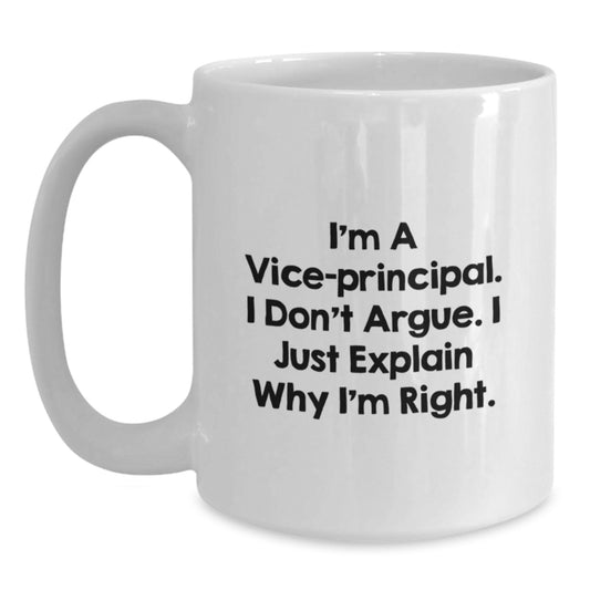 Funny Vice-principal White Coffee Mugs Gifts for Him from Friends Christmas Unique - Main