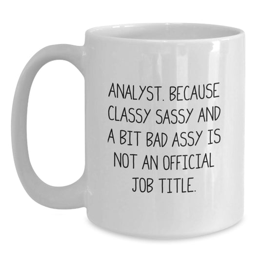 Funny Analyst White Coffee Mug Gifts from Friends for Christmas Unique Presents - Main