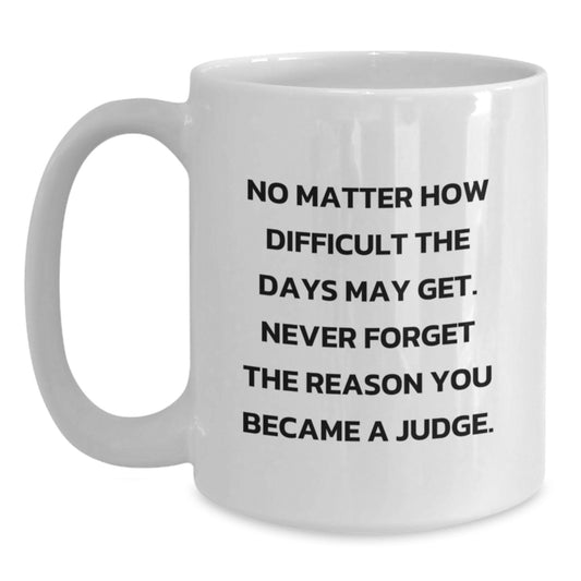 Funny Judge Gifts for Men, White Coffee Mug - Perfect for Judge Friends and Family on Unique Christmas Unique Gifts from Judge - Main