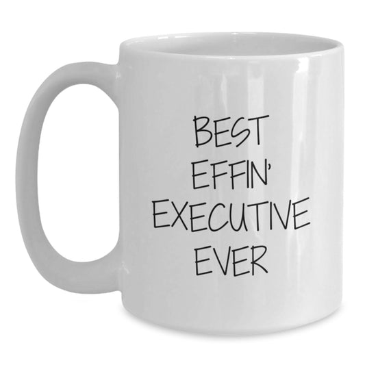 Funny Executive White Coffee Mugs Gifts for Men from Co-workers at Christmas Unique Presents - Main