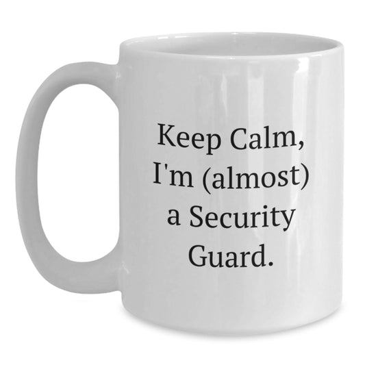 Security Guard Gifts Funny White Coffee Mug Valentine's Unique Mugs from Friends for Security Guard Men - Main
