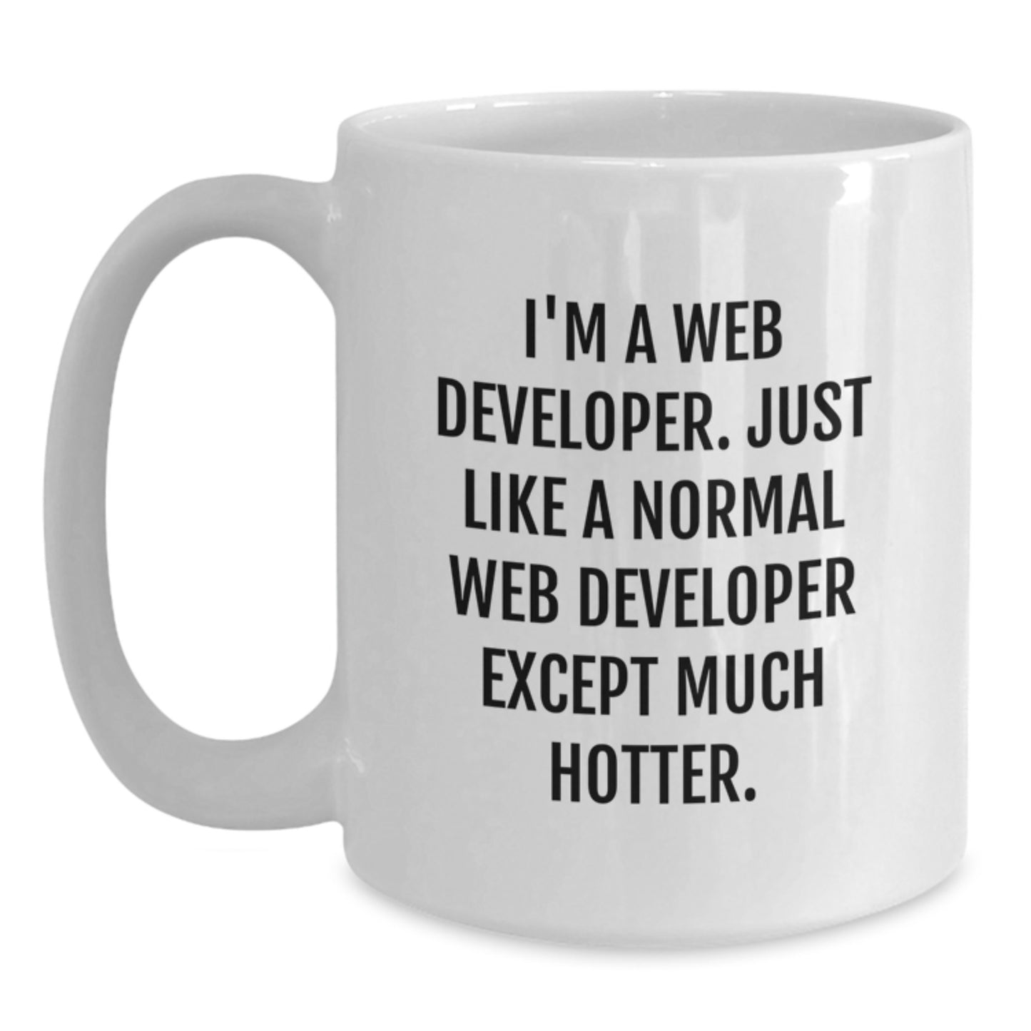 Funny Web Developer Gifts, Unique White Coffee Mug for Mom, I'm A Web Developer. Just Like A Normal Web Developer Except Much Hotter. - Gifts from Family, Mother's Day Unique Gifts - Main