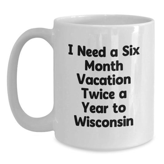 Wisconsin Lover Gifts from Friends and Family for Men and Women - White Coffee Mug for Christmas Unique - Main