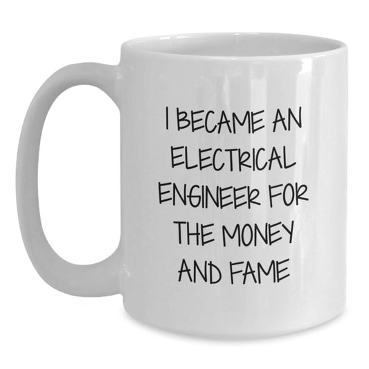 Funny Quote Gifts for Electrical Engineer, White Coffee Mug for Men, Birthday Unique Gifts from Friends - Main