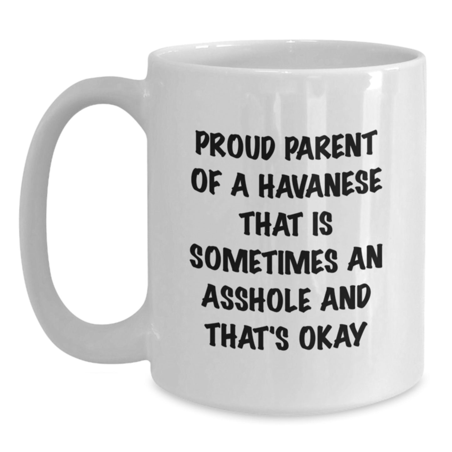 Funny Havanese Dog Gifts for Men from Proud Parents White Coffee Mug - Graduation Unique - Main