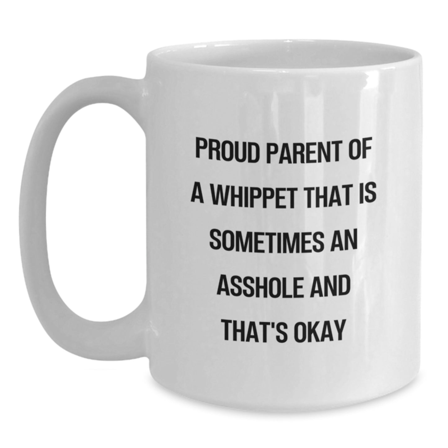 Whippet Mom Keepsake White Ceramic Coffee Mug Birthday Gift for Him - Main
