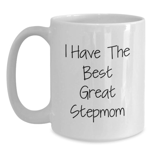 Funny Stepmom Gifts from Family - White Coffee Mug for Stepmom - Inspirational Quote for Great Stepmom - Main