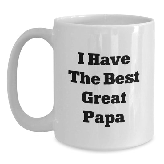 Funny Papa White Coffee Mug Gifts for Him from Family on Mother's Day Unique Ideas - Main
