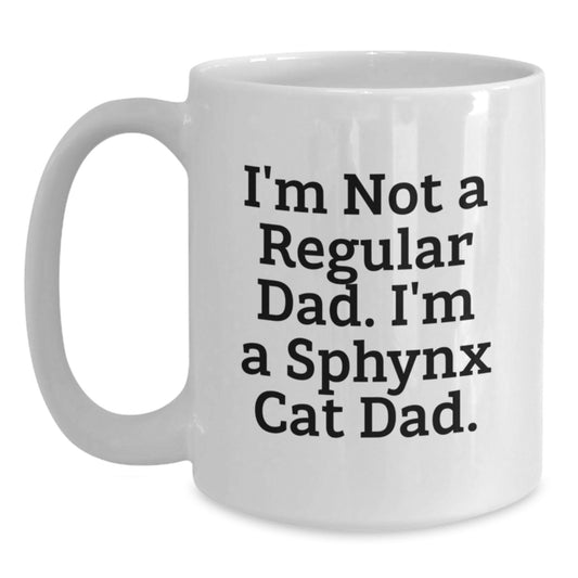 Funny Sphynx Cat White Coffee Mug Gifts for Sphynx Cat Dad or Friends from Men or Women for Graduation Unique Occasion - Main