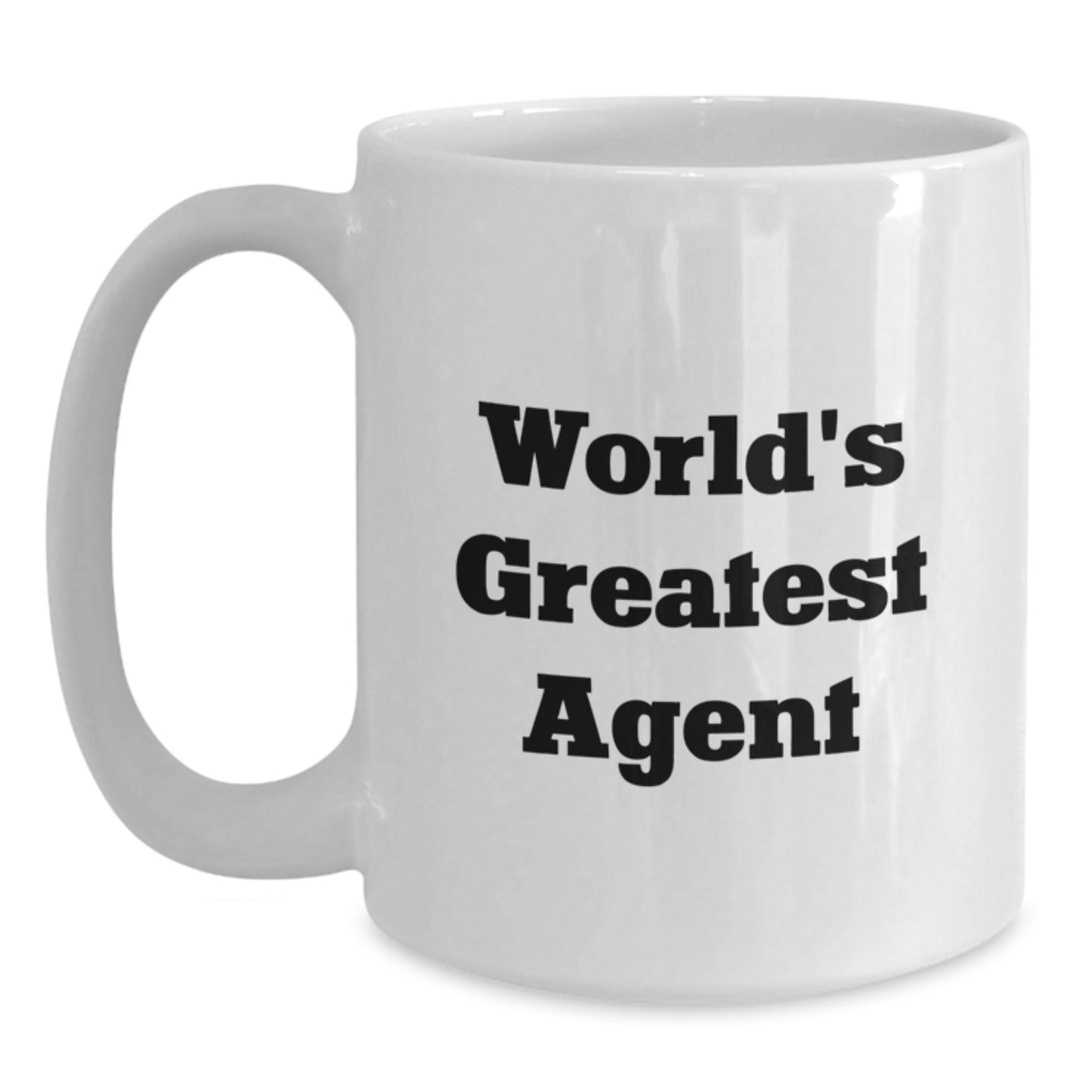 Funny Agent Gifts from Friends Valentine's Unique Agent White Coffee Mugs, World's Greatest Agent Quote - Main