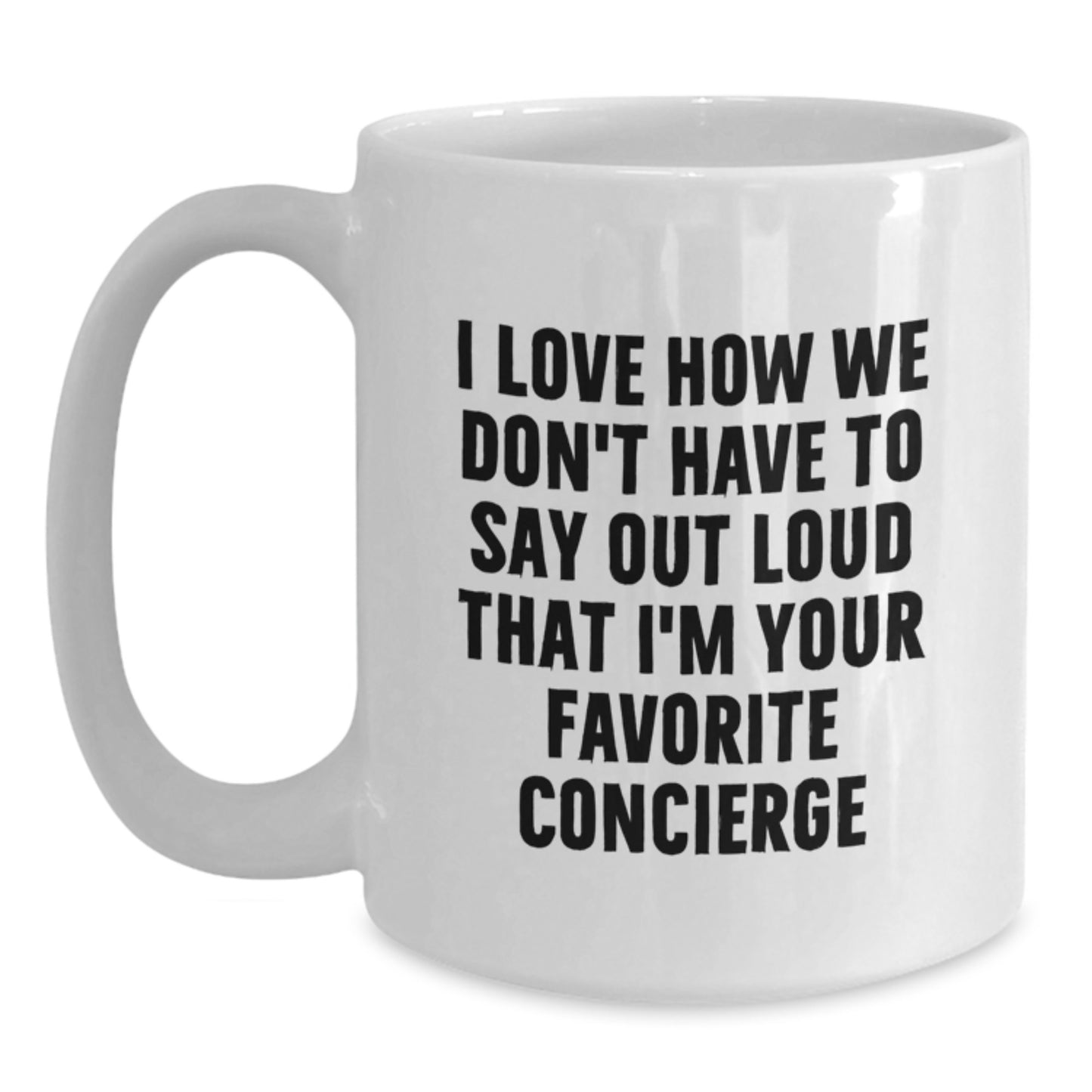 Christmas Concierge Gifts from Friends, Funny White Coffee Mug, Unique White Coffee Mug Gifts for Concierge - Main