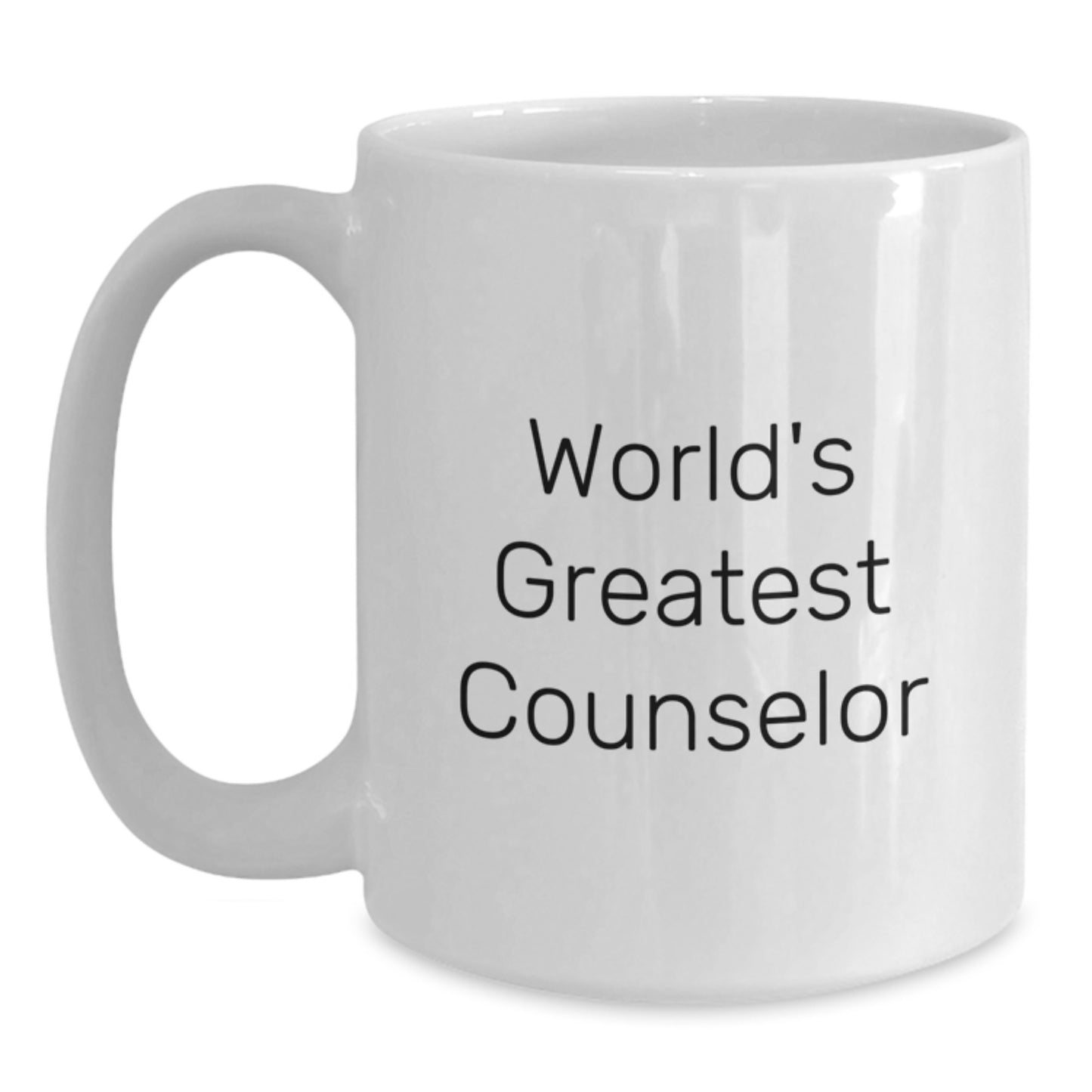 Funny Counselor Gifts from Friends for Counselors, World's Greatest Counselor Quote White Coffee Mug, Perfect for Graduation Unique Gifts - Main