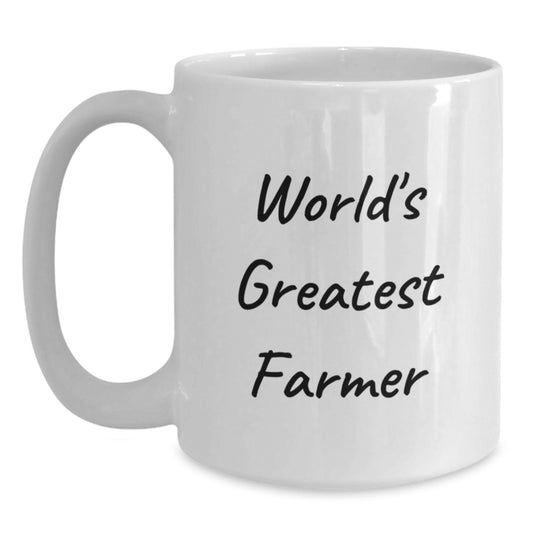 World's Greatest Farmer White Coffee Mug Gifts from Friends for Graduation Unique - Main