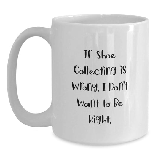 Funny Shoe Collecting Gifts for Men Friends Family - White Coffee Mug - Christmas Unique Presents - Main