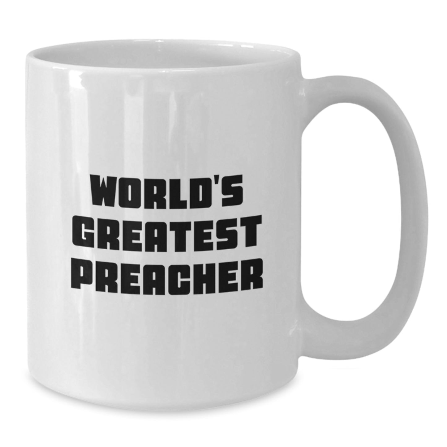 Funny Preacher Gifts from Friends, 'World's Greatest Preacher' White Coffee Mug for Dad on Father's Day - Additional
