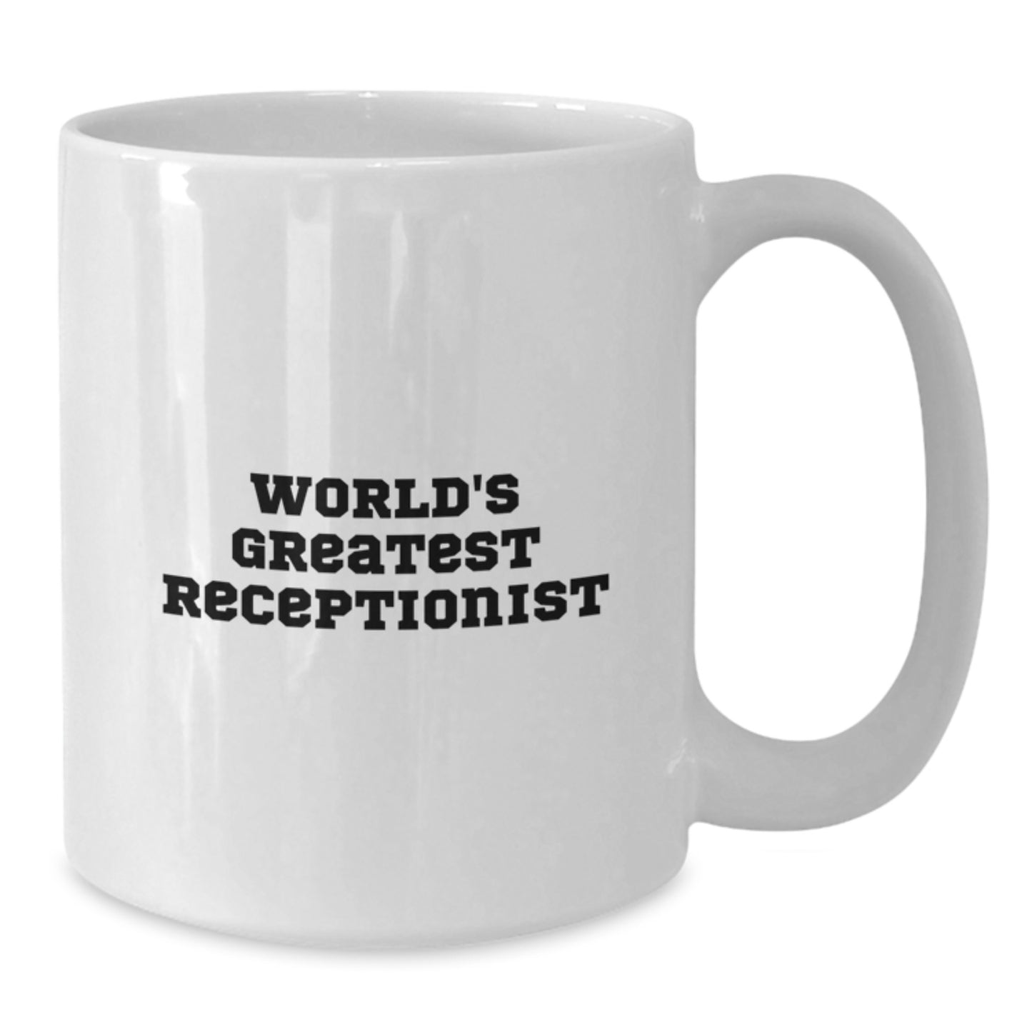 Funny World's Greatest Receptionist Graduation Gifts for Receptionist from Friends White Coffee Mug, Perfect for Coworkers Gifts - Additional