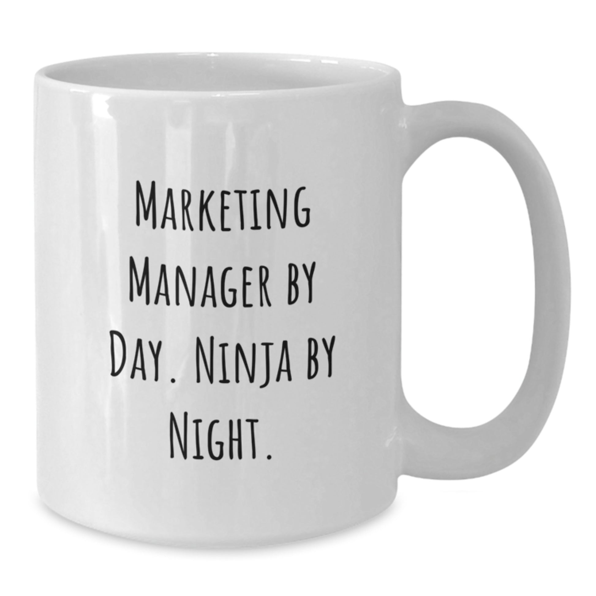 Funny Marketing Manager Gifts for Him, White Coffee Mug for Colleagues Christmas Unique Gifts from Friends to Family - Additional