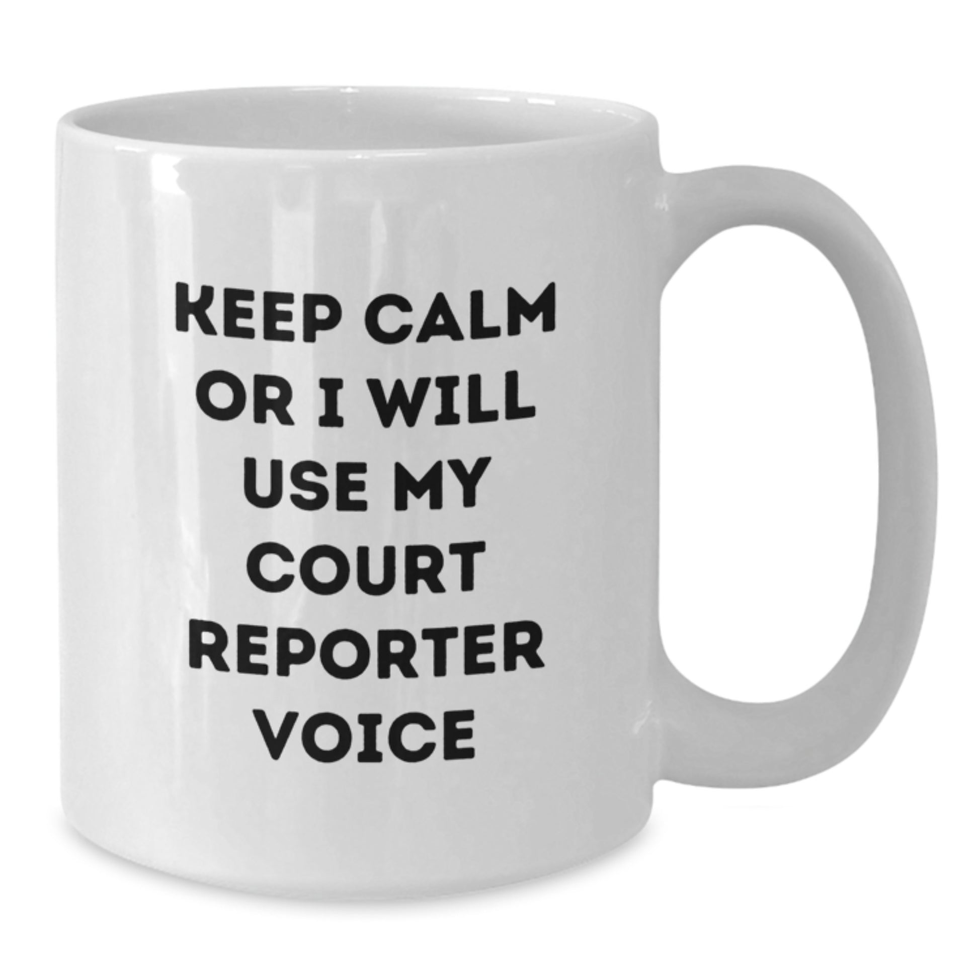 Funny Quote White Coffee Mug Gifts for Court Reporters from Friends at Christmas - Additional