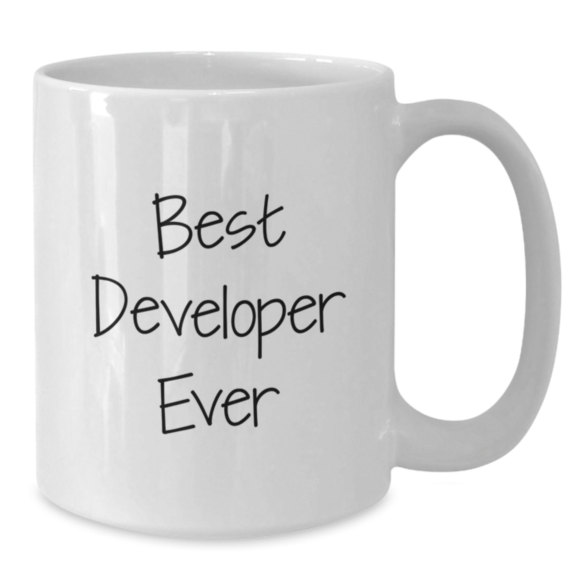 Funny Developer Gifts from Friends for Best Developer Ever White Coffee Mug, Graduation Unique Gifts for Him or Her - Additional