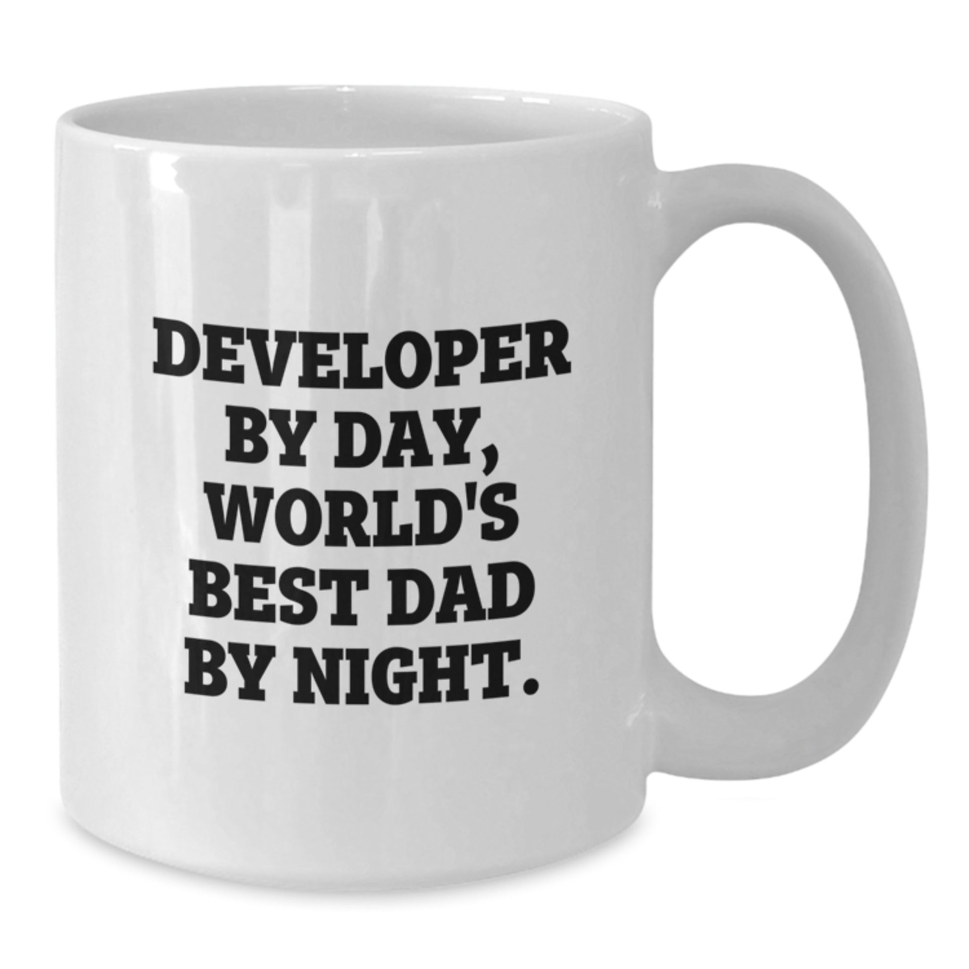 Developer Gifts, Funny Quote, White Coffee Mug for Men, Unique Christmas Unique Gifts from Dad - Additional