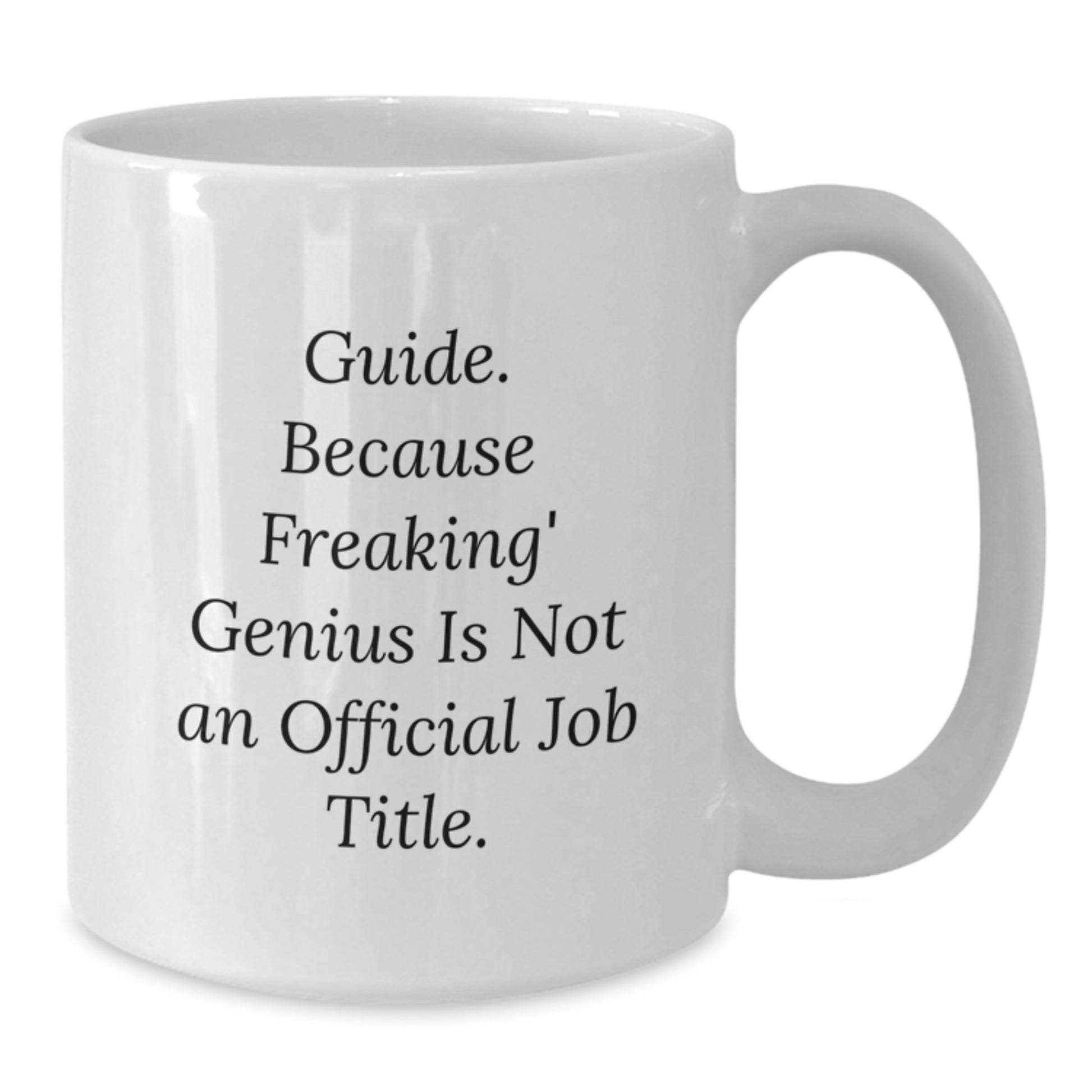 Funny Guide Gifts for Men from Friends - White Coffee Mug, Guide Quote, Christmas Unique Ideas - Additional