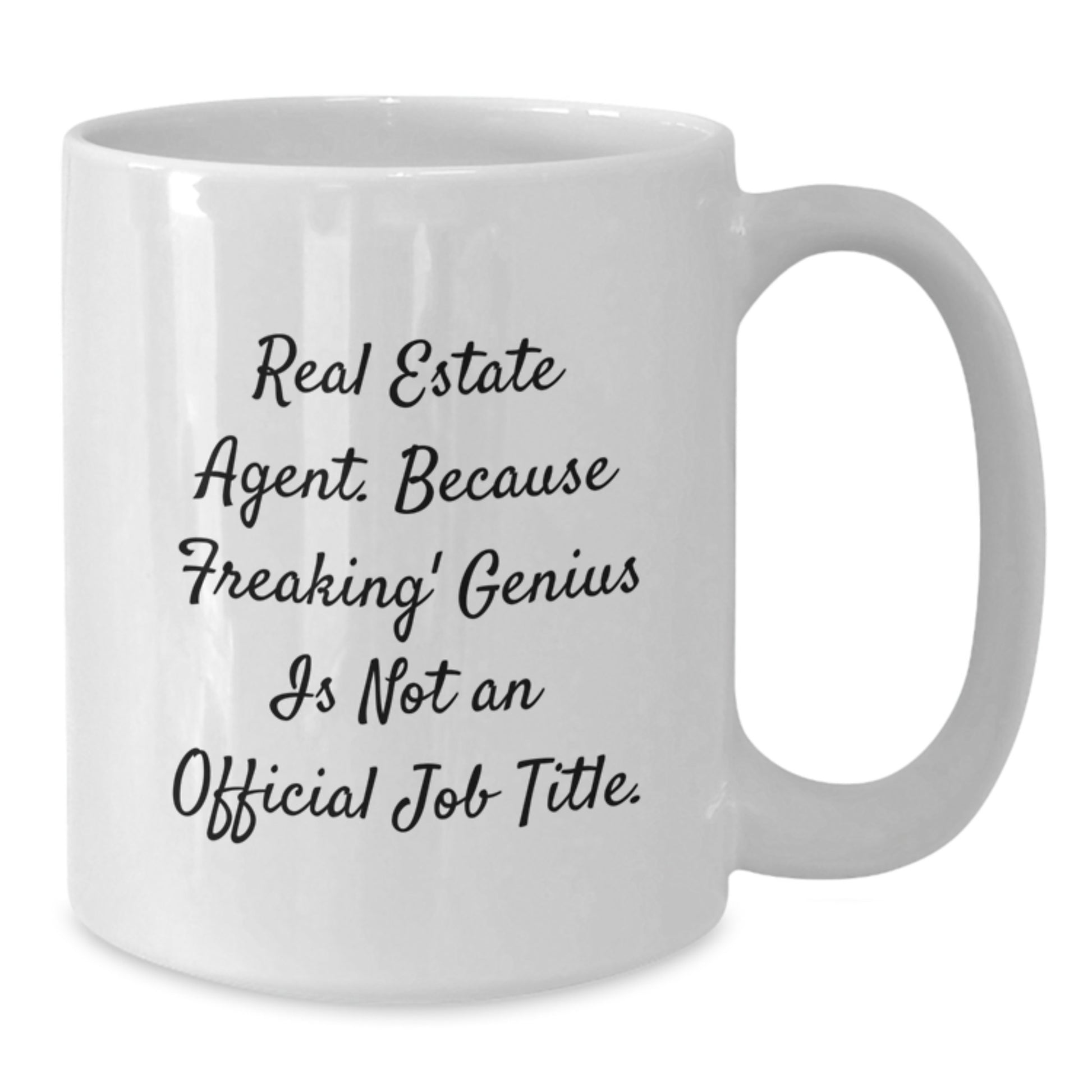 Funny Real Estate Agent Gifts for Men, Unique White Coffee Mug from Friends, Perfect for Christmas Unique Gifts - Additional