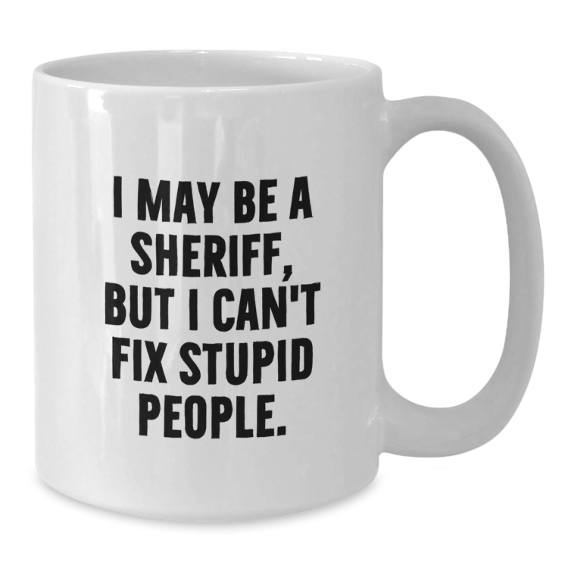 Sheriff Keepsake White Ceramic Coffee Mug for Him Surprise Birthday Gift - Additional