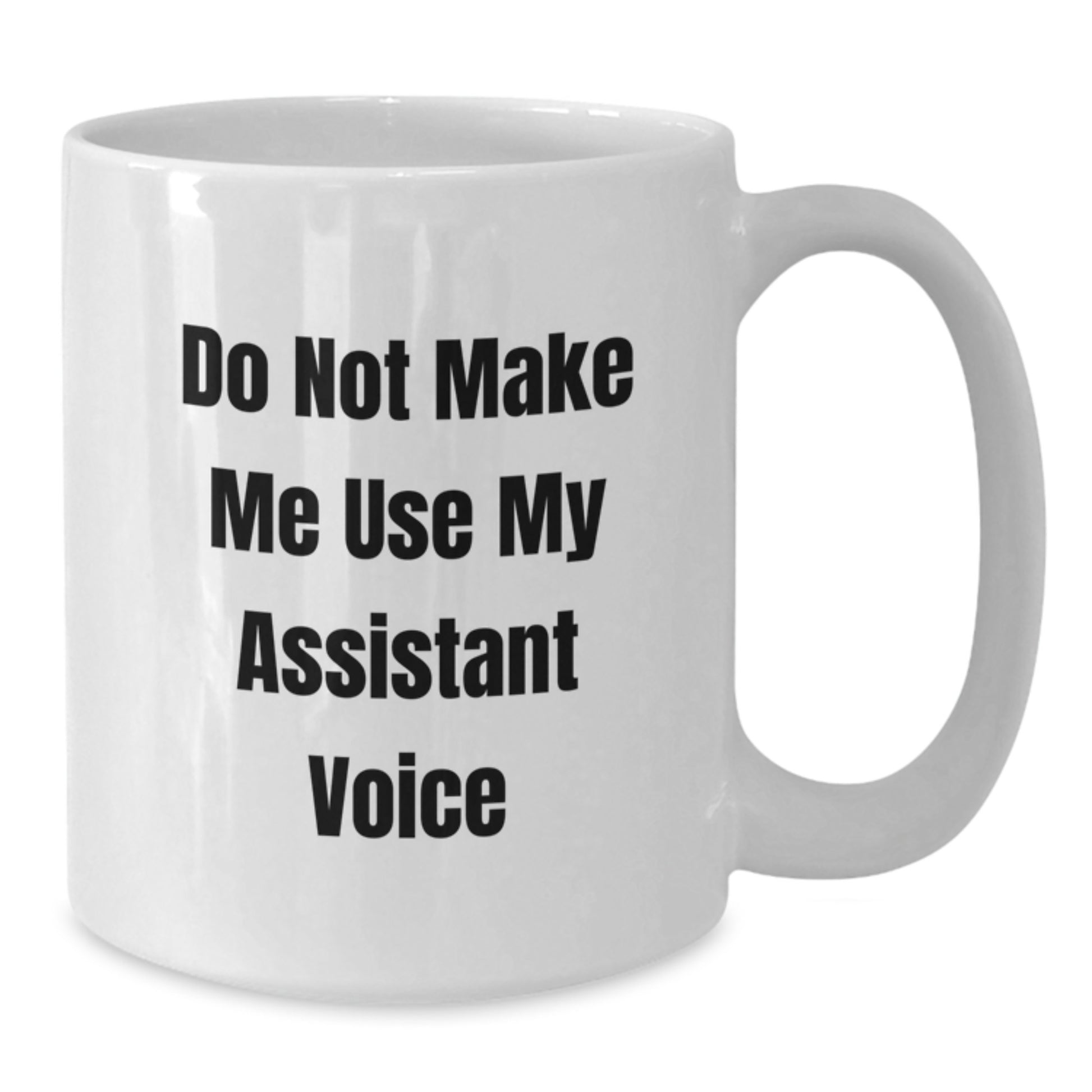 Funny Gifts from Family for Assistant, Do Not Make Me Use My Assistant Voice, White Coffee Mug for Birthday - Additional