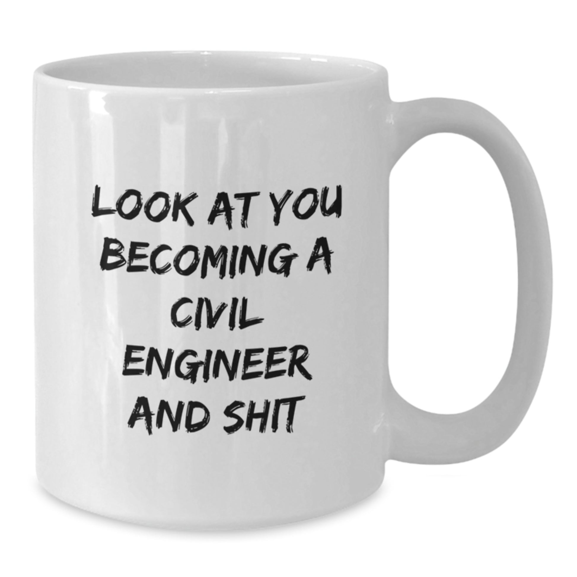 Civil Engineer Graduation Gifts from Friends - Funny Quote White Coffee Mug for Civil Engineer Men, Unique and Inspirational Gifts for Him - Additional