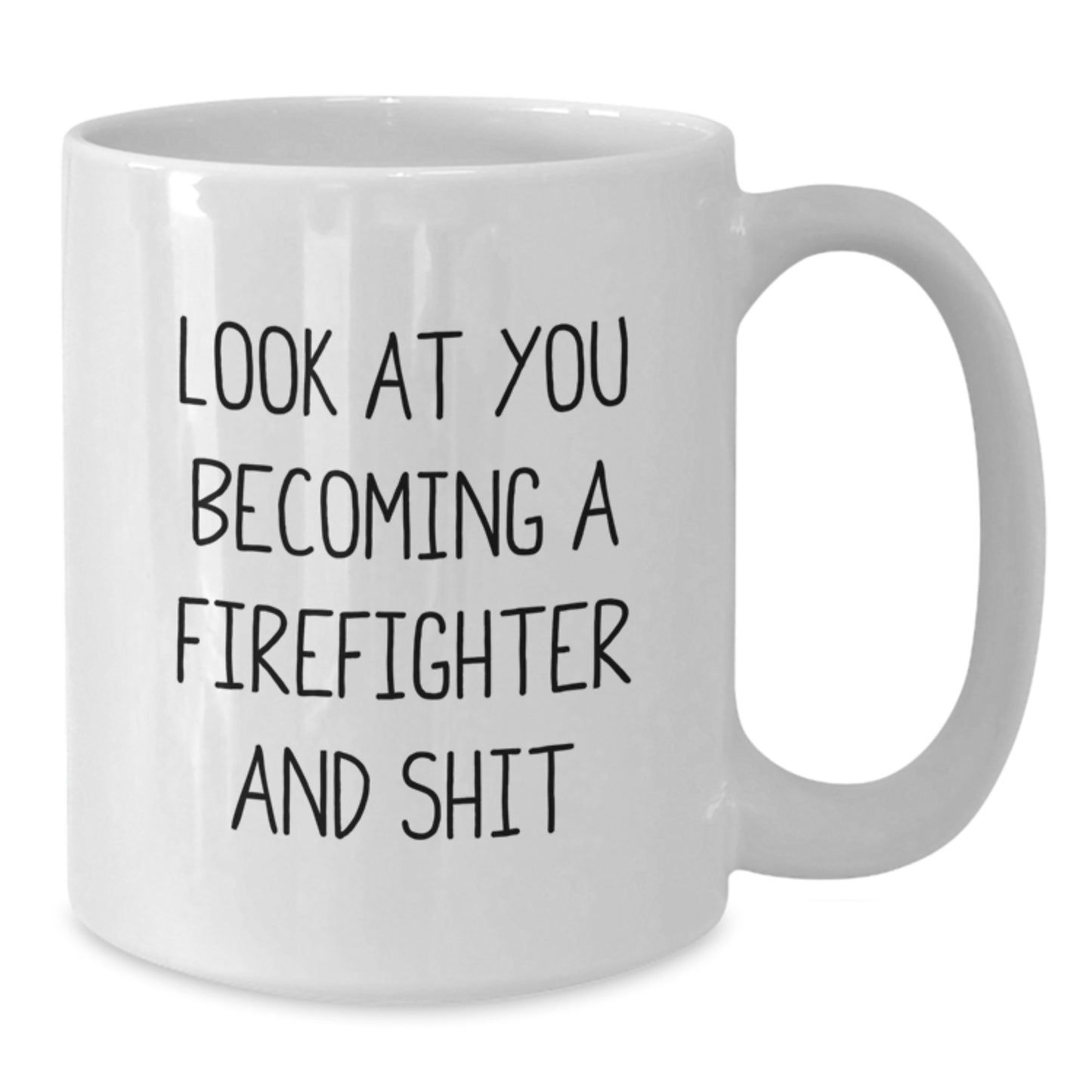 Funny Firefighter White Coffee Mug Gifts from Friends for Firefighter Men, Christmas Unique Mug, White Ceramic - Additional