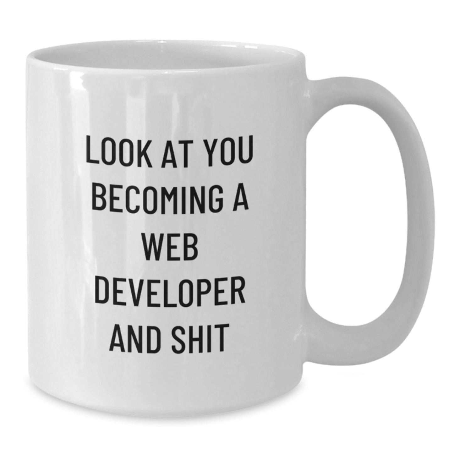 Funny Web Developer Gifts for Him, Unique White Coffee Mugs from Friends, Christmas Morning Inspirational Mug - Additional